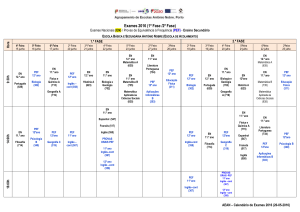 Calendário de Exames - Ensino Secundário