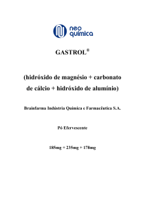 hidróxido de magnésio + carbonato de cálcio + hidróxido