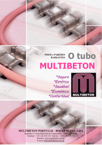 O tubo MULTIBETON