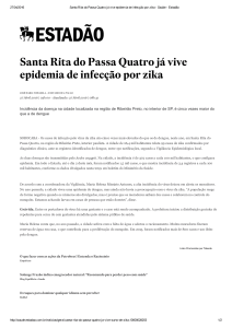 Santa Rita do Passa Quatro já vive epidemia de infecção por zika