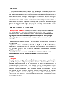 INTRODUÇÃO A Prefeitura Municipal de Guararema, por meio da