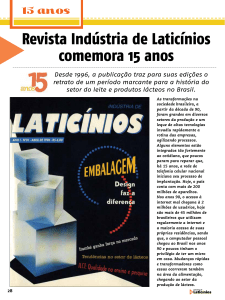 Revista Indústria de Laticínios comemora 15 anos