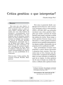 Crítica genética: o que interpretar?