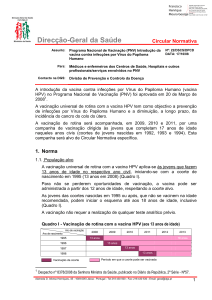 Assunto: Programa Nacional de Vacinação