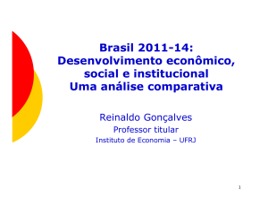 Brasil 2011-14 - Instituto de Economia