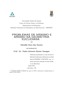 problemas de máximo e mínimo na geometria euclidiana