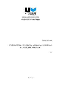 OS CUIDADOS DE ENFERMAGEM A CRIANÇAS PORTADORAS