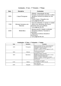 1º Trimestre - Colégio Coração de Jesus