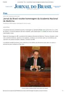 Jornal do Brasil recebe homenagem da Academia Nacional de
