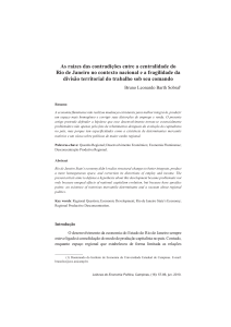 As raízes das contradições entre a centralidade do Rio de Janeiro