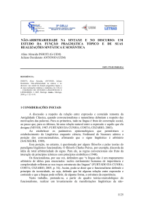 não-arbitrariedade na sintaxe e no discurso: um estudo - PLE