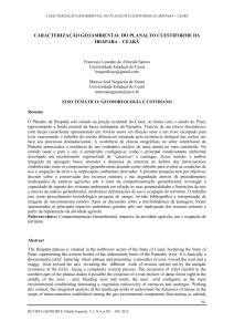 caracterização geoambiental do planalto cuestiforme da ibiapaba