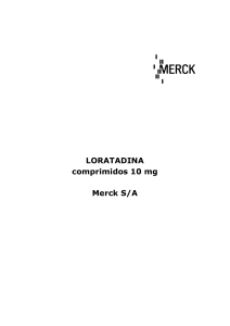LORATADINA comprimidos 10 mg Merck S/A