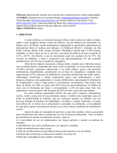 grupos de apoio aos pacientes asmáticos e aos - PRAC