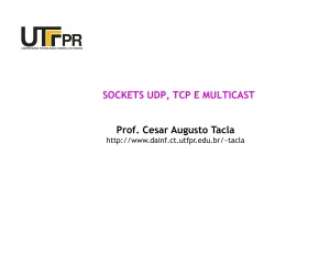 SOCKETS UDP, TCP E MULTICAST Prof. Cesar Augusto Tacla Prof