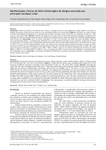 Manifestações clínicas da febre hemorrágica da dengue associada