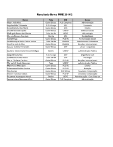 Resultado Bolsa MRE 2014/2