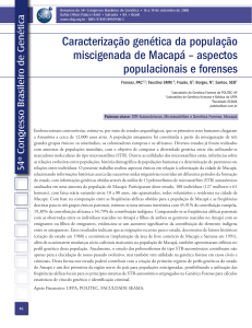 Caracterização genética da população miscigenada de Macapá