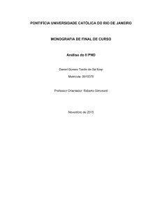 Análise do II PND - Departamento de Economia PUC-Rio
