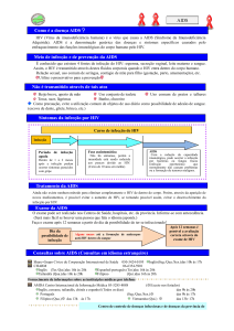AIDS Como é a doença AIDS? Meio de infecção e de prevenção da