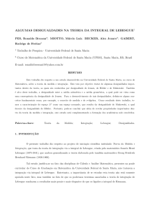 algumas desigualdades na teoria da integral de lebesgue