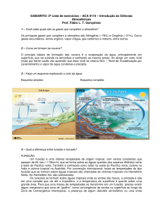 GABARITO - Departamento de Ciências Atmosféricas