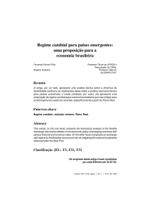 Regime cambial para países emergentes: uma proposição para a