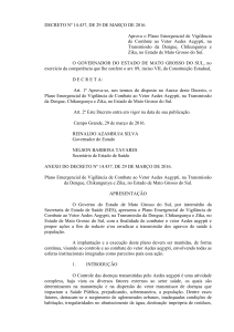 DECRETO Nº 14.437, DE 29 DE MARÇO DE 2016. Aprova o Plano