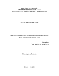 Perfil clínico-epidemiológico da dengue em menores - IPTSP