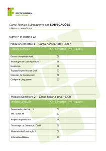 Curso Técnico Subsequente em EDIFICAÇÕES MATRIZ