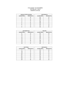 2005.2 gabarito oficial lingua portuguesa geografia questões