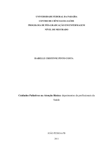 Cuidados Paliativos na Atenção Básica: depoimentos de