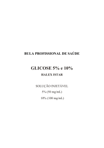 GLICOSE 5% e 10%
