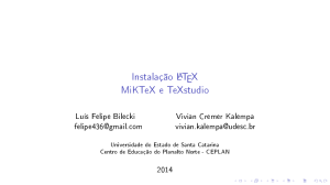 Instalação LaTeX MiKTeX e TeXstudio - udesc