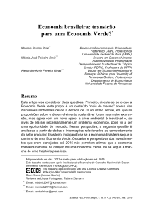 Economia brasileira: transição para uma Economia Verde?*