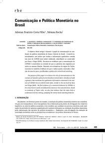 Comunicação e Política Monetária no Brasil
