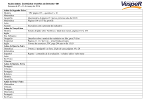 Aulas de Segunda-Feira