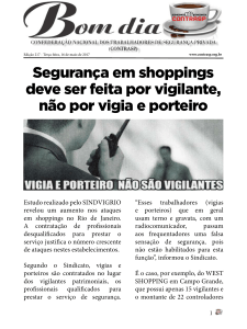 Segurança em shoppings deve ser feita por vigilante, não por vigia