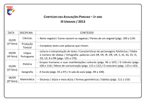 DATA DISCIPLINA CONTEÚDO 02/09 (2ª feira) Ciências