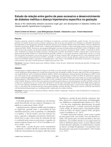 Estudo da relação entre ganho de peso excessivo e
