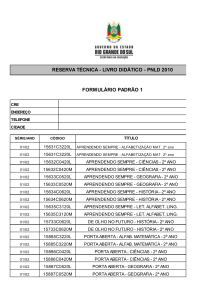 reserva técnica - livro didático