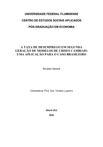 Crises Cambiais e Desemprego no Brasil 1994 - 1999 - início