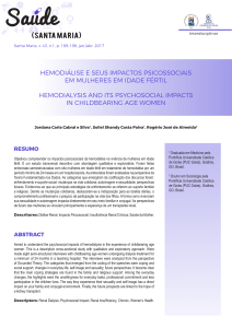 hemodiálise e seus impactos psicossociais em mulheres em idade