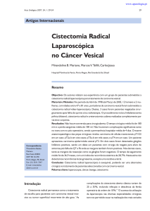 Cistectomia Radical Laparoscópica no Câncer Vesical