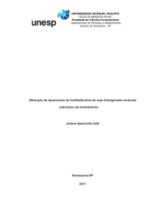 Obtenção de lipossomas de fosfatidilcolina de soja hidrogenada