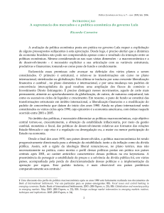 A supremacia dos mercados e a política econômica do governo Lula