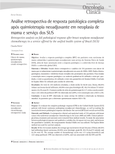 Análise retrospectiva de resposta patológica completa após