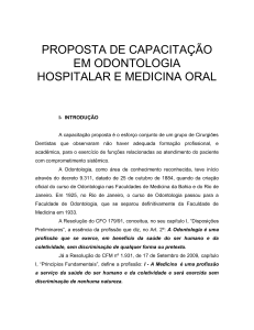 proposta de capacitação em odontologia hospitalar e medicina oral