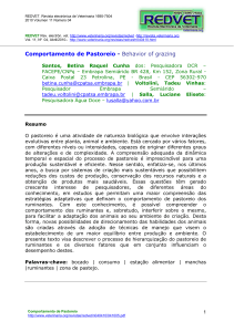 Comportamento de Pastoreio - Behavior of grazing