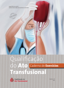 Qualificação do ato transfusional : caderno de exercícios